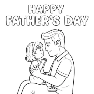 Dad lovingly holding his child in a warm hug
