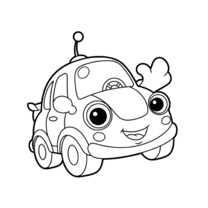 汽车填色图 Car coloring sheet