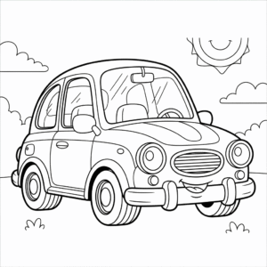 汽车填色图 Car coloring sheet