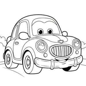 汽车填色图 Car coloring sheet