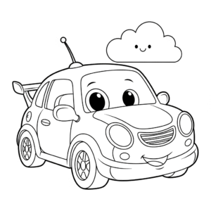 汽车填色图 Car coloring sheet