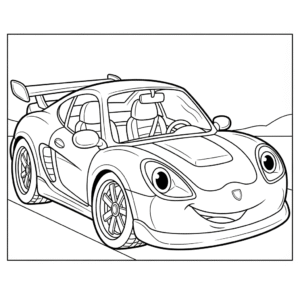 跑车填色图 Train coloring sheet