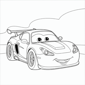 跑车填色图 Train coloring sheet