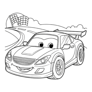跑车填色图 Train coloring sheet