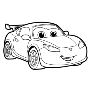 跑车填色图 Train coloring sheet