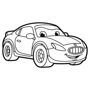 跑车填色图 Train coloring sheet
