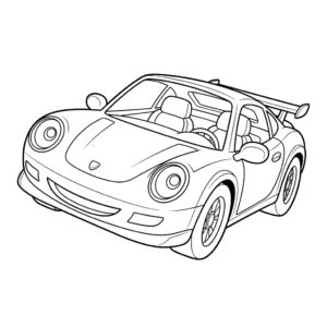 跑车填色图 Train coloring sheet