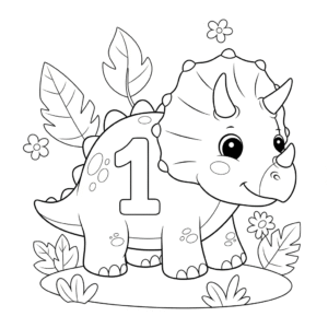 Dinosaur 1 coloring sheet free download