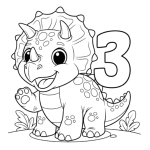 Dinosaur 3 coloring sheet free download