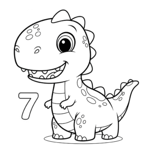 Dinosaur 7 coloring sheet free download