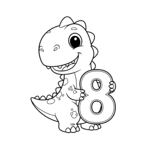 Dinosaur 8 coloring sheet free download
