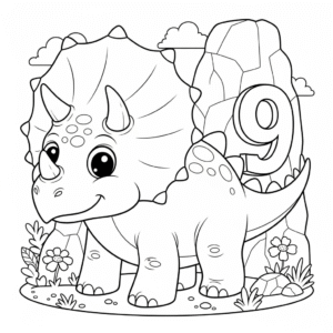 Dinosaur 9 coloring sheet free download