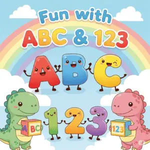 kid abc 123 coloring sheet