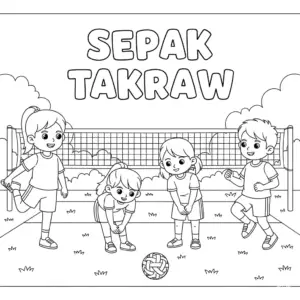 Sepaktakraw player stretching legs during warm-up session藤球运动员热身