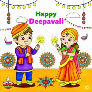 🪔 屠妖节日填色图 | Deepavali (Diwali) Festival Coloring Pages