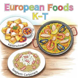 European Foods K-T Coloring Pages
