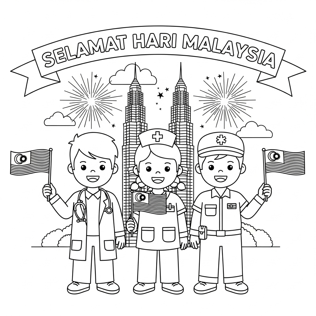 Healthcare workers holding flags — 医护人员手持国旗