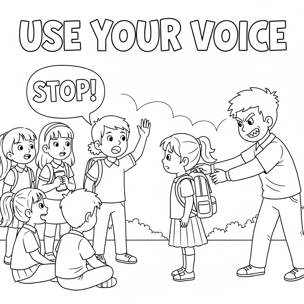 Use Your Voice Coloring Page | 使用你的声音填色页